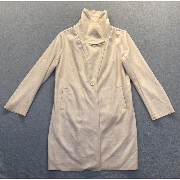 Solitaire Cream Color Patterned Womens Coat Size XL,Pockets,Soft,Comfort,Outdoor - Picture 1 of 12